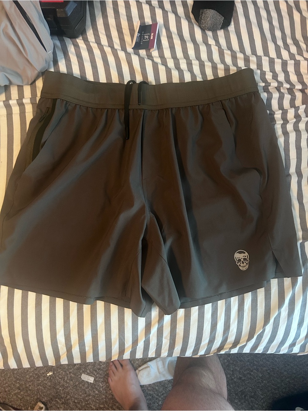 GYMREAPERS military green 5” inseam shorts